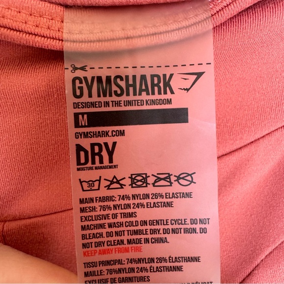 Gymshark Legacy Leggings Peach Pink Logo Pockets Gym Workout - Picture 5 of 8